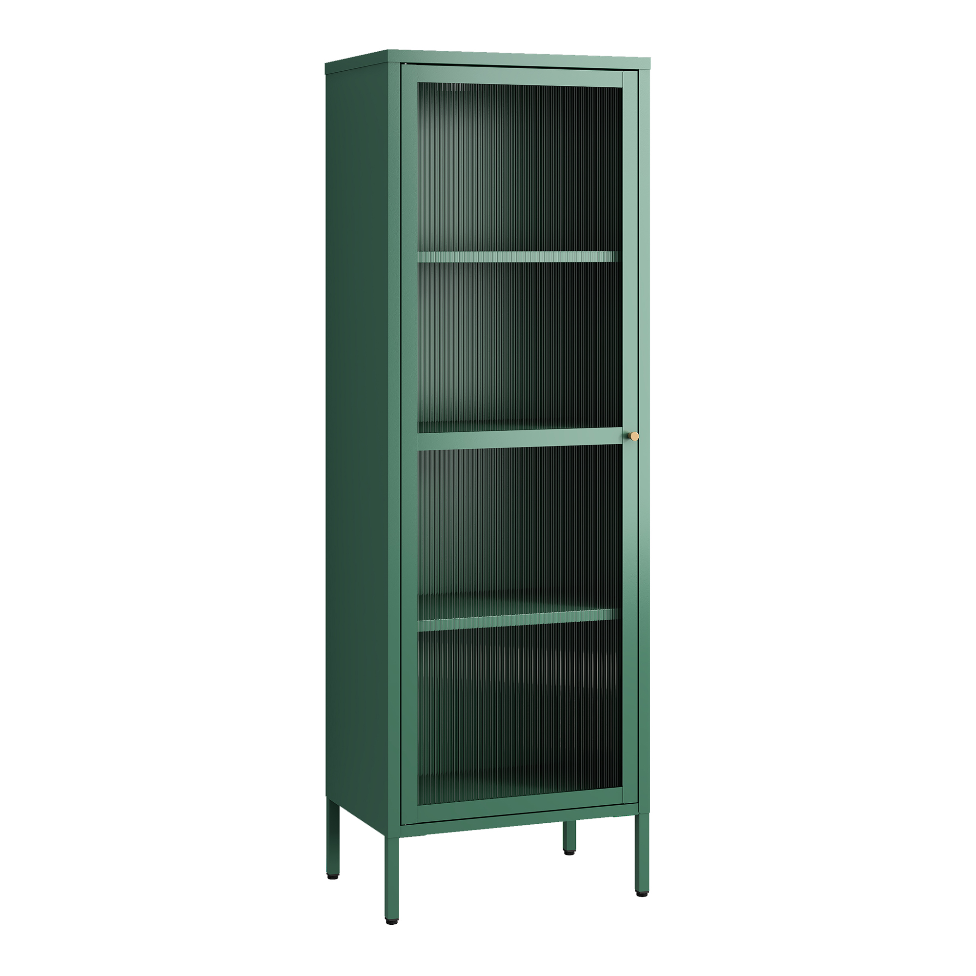 Vitrina säkylä con puerta de cristal 3 estantes 150x50x35 cm verde abeto