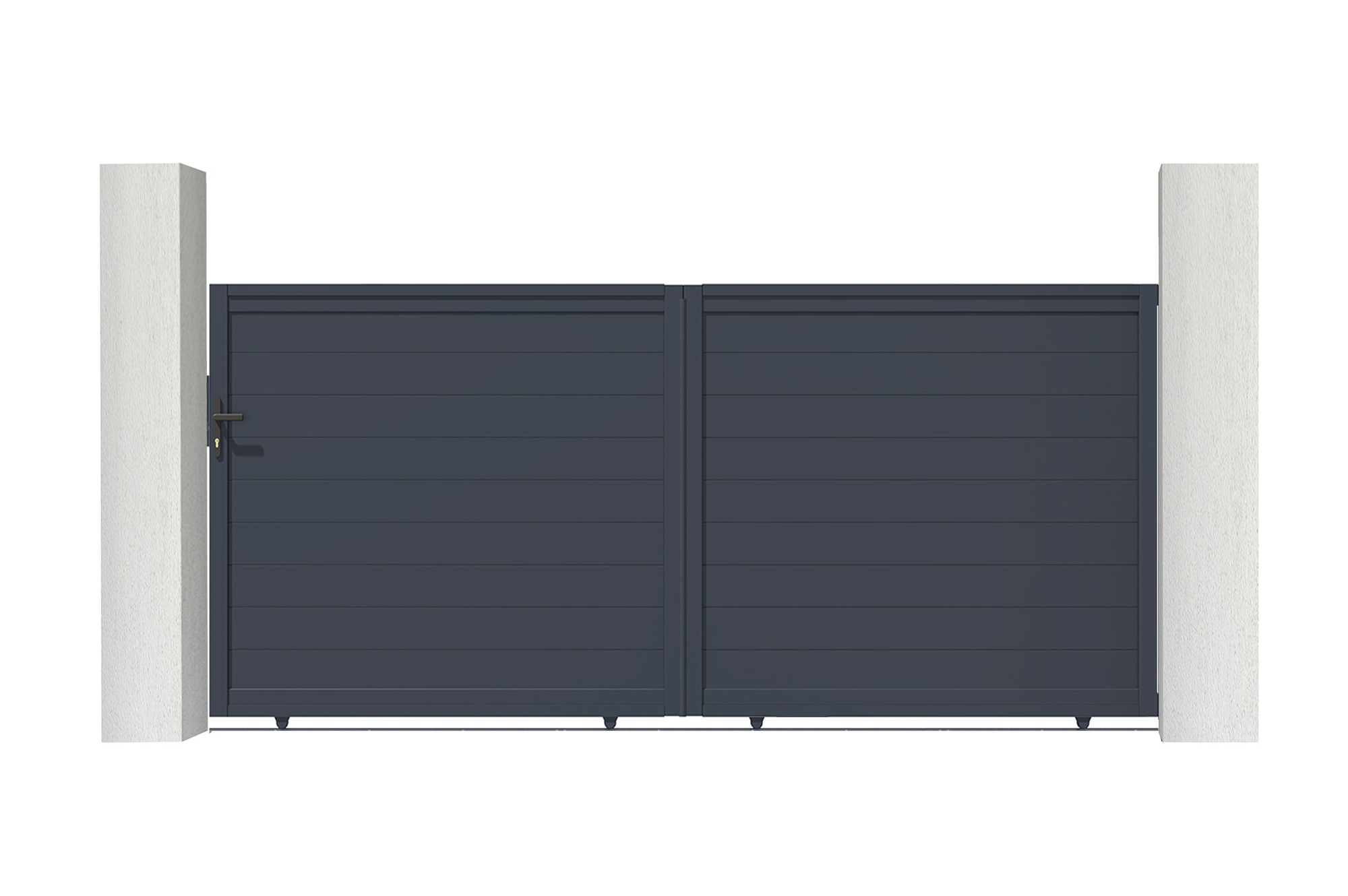 Pack puerta corredera eiger 3,5m h.160cm + puerta peatonal 1m h.160cm