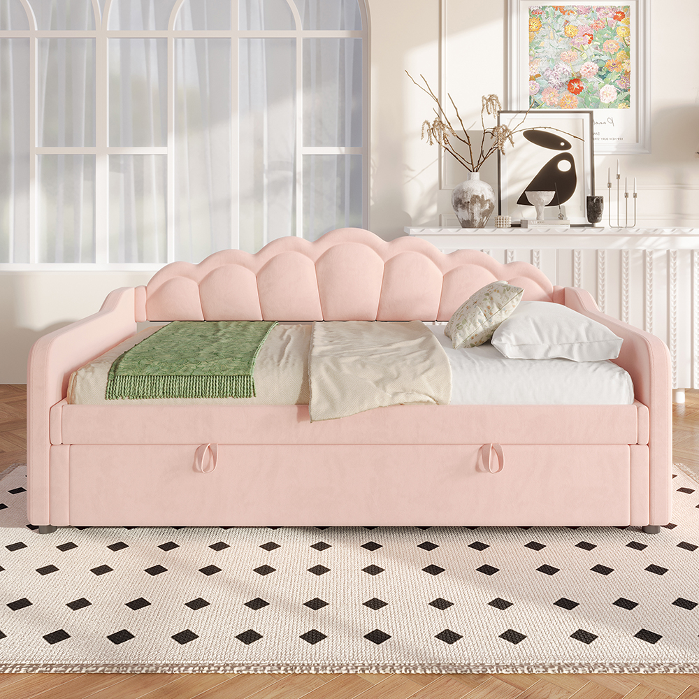 Sofá cama hidráulico 90x200 cm,rosa
