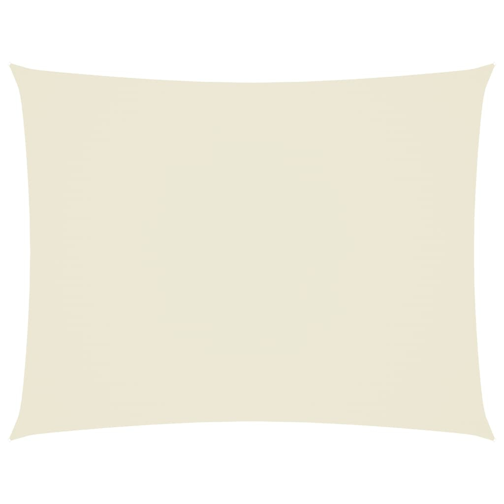 vidaXL toldo de vela rectangular tela oxford color crema 4x6 m