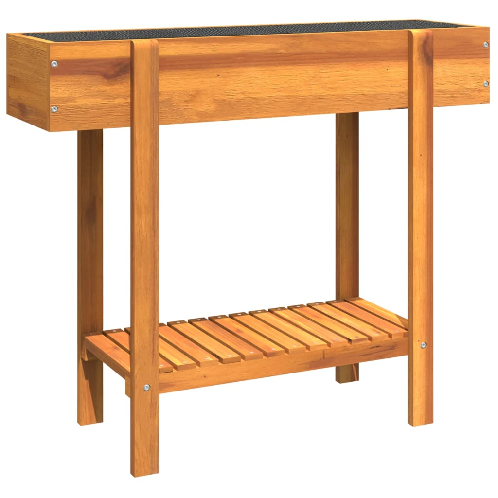 vidaXL jardinera arriate madera maciza de acacia 90x30x75 cm
