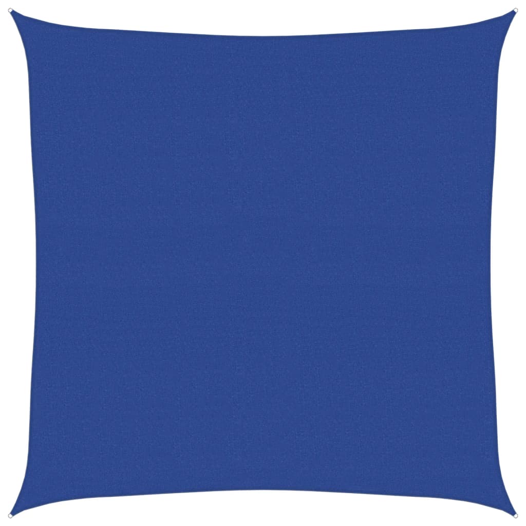 Toldo de vela cuadrado hdpe azul 160 g/m² 6x6 m