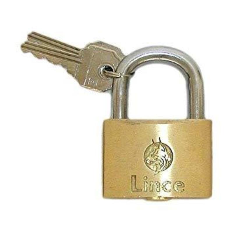 Candado de latón lince 500-65 eurotop con llaves iguales