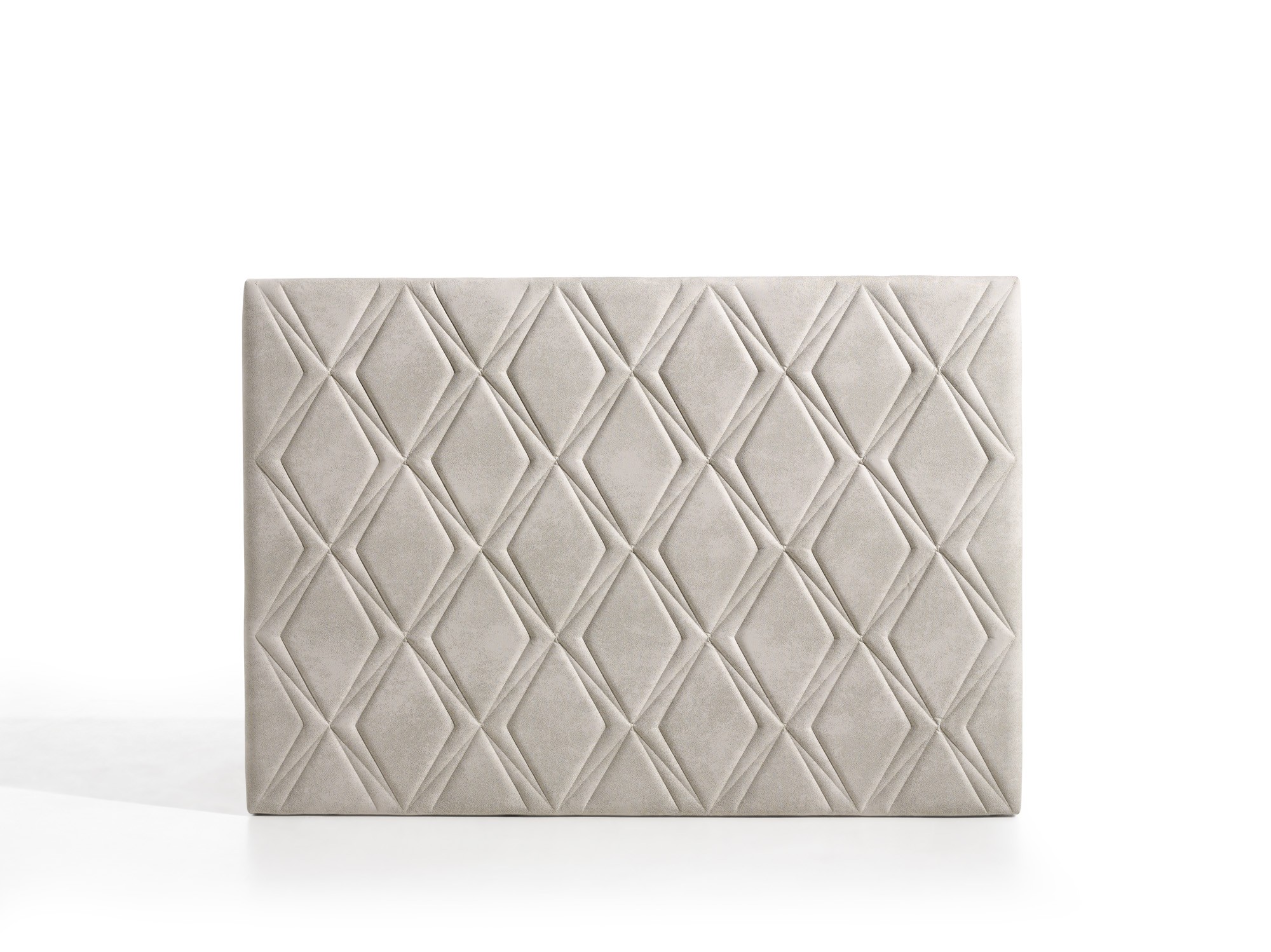 Cabecero rubí para cama de 110 de tela blanco roto 115x115x8. Matris