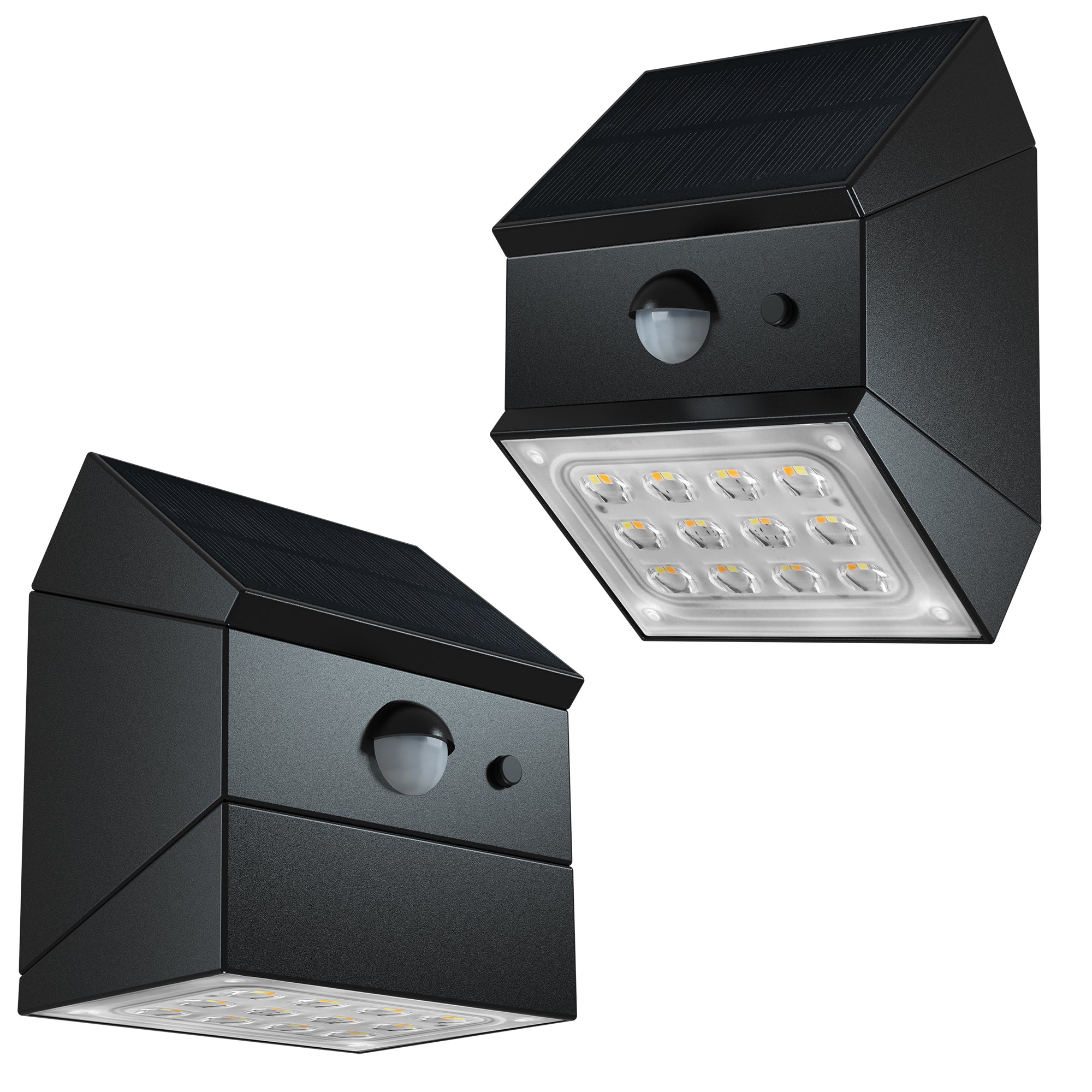 Juego de 2 luces de pared con sensor solar 300lm lumicube