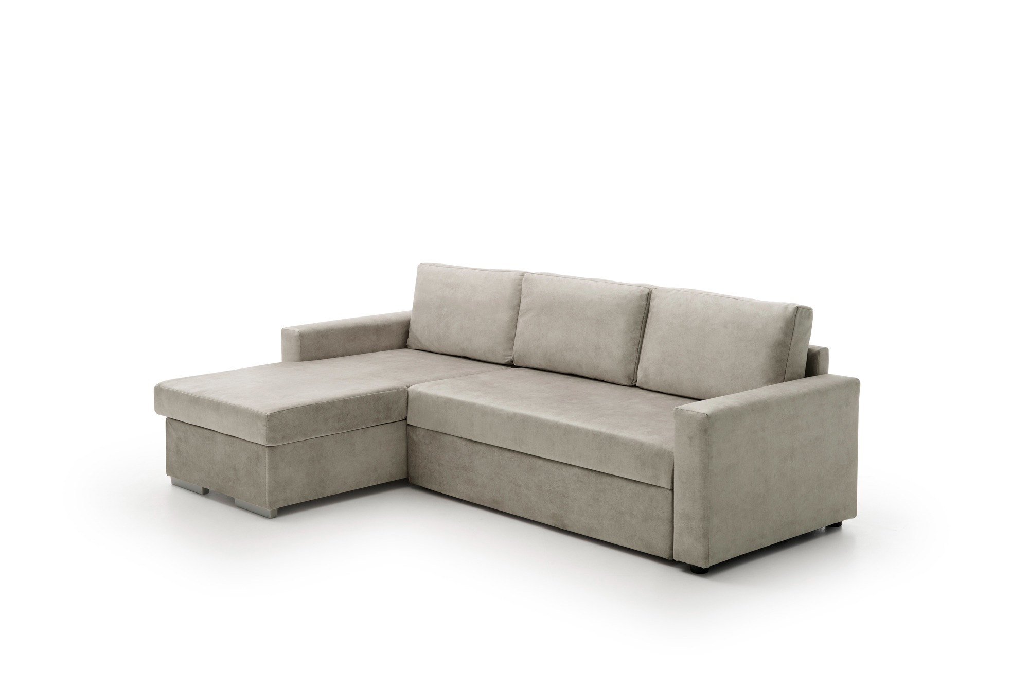 Sofa cama chaise longue isabella low cost gris izquierda