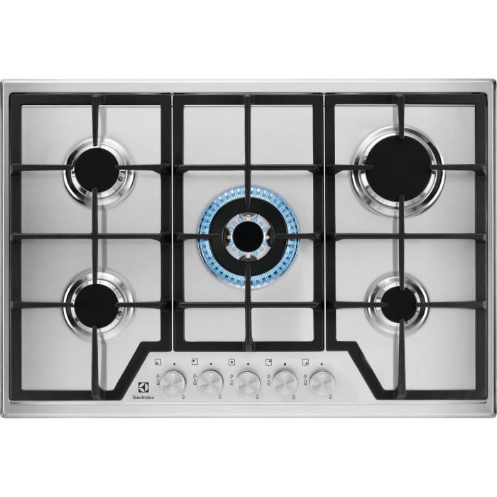 Placa de cocción a gas - Electrolux - 5 quemadores - 74,4 x 51 cm - kgs7536