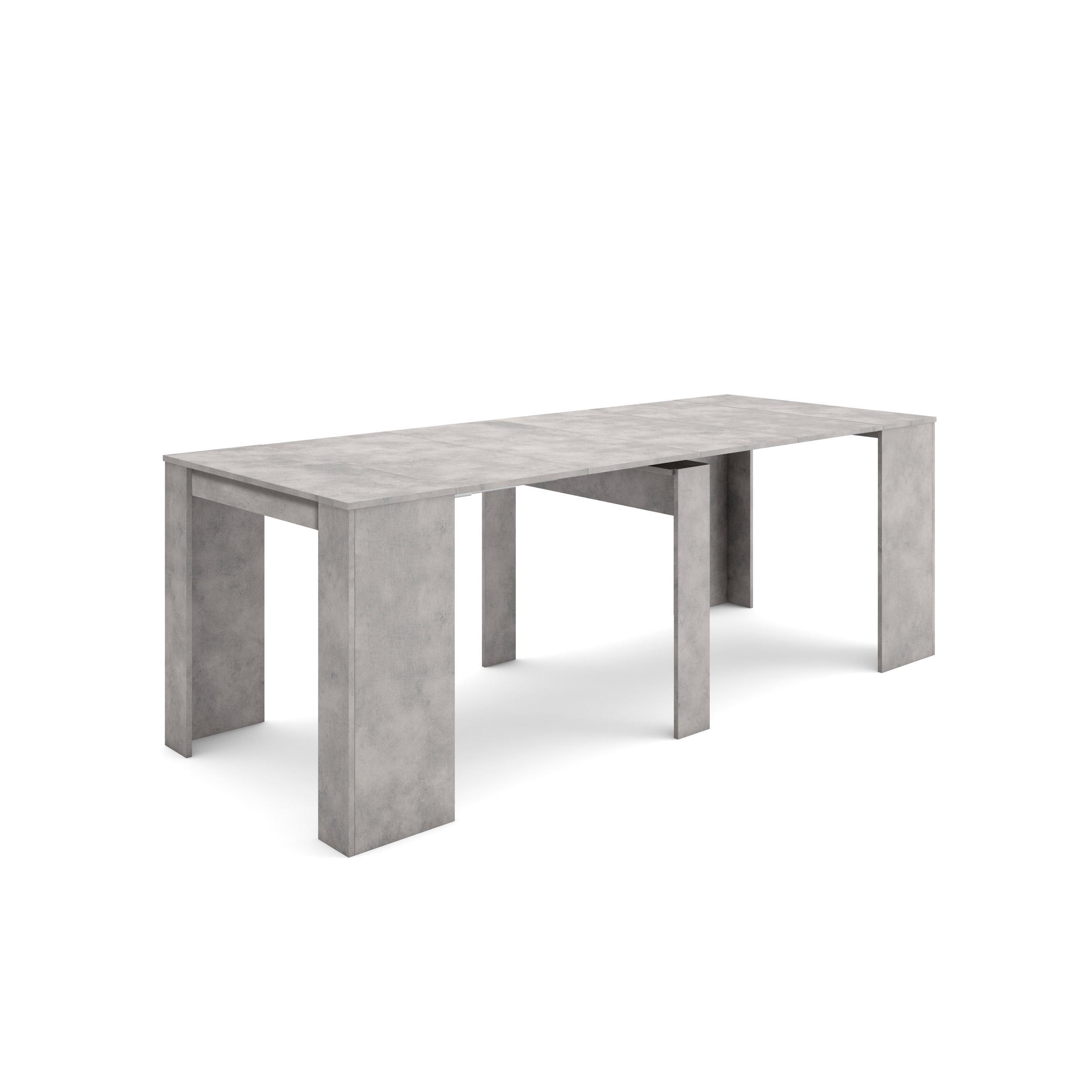 Mesa consola extensible, 58/222x90x77cm, cemento rf2630