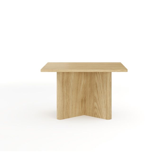 Mesa centro cuadrada - roble aceitado - 80 x 80 cm