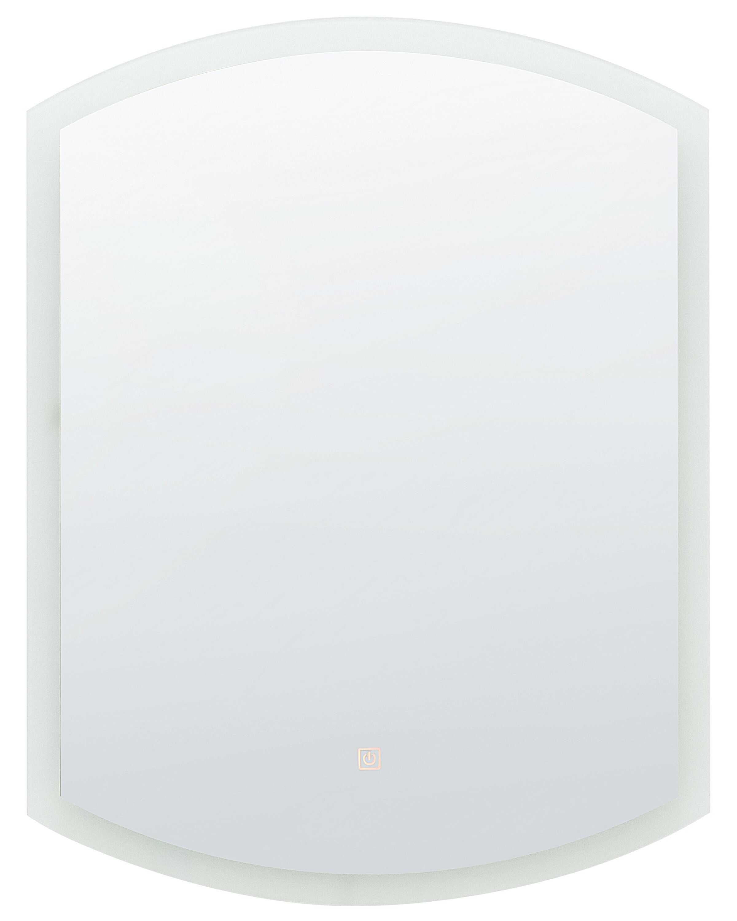 Espejo de baño LED beziers 60 cm 78 cm plateado