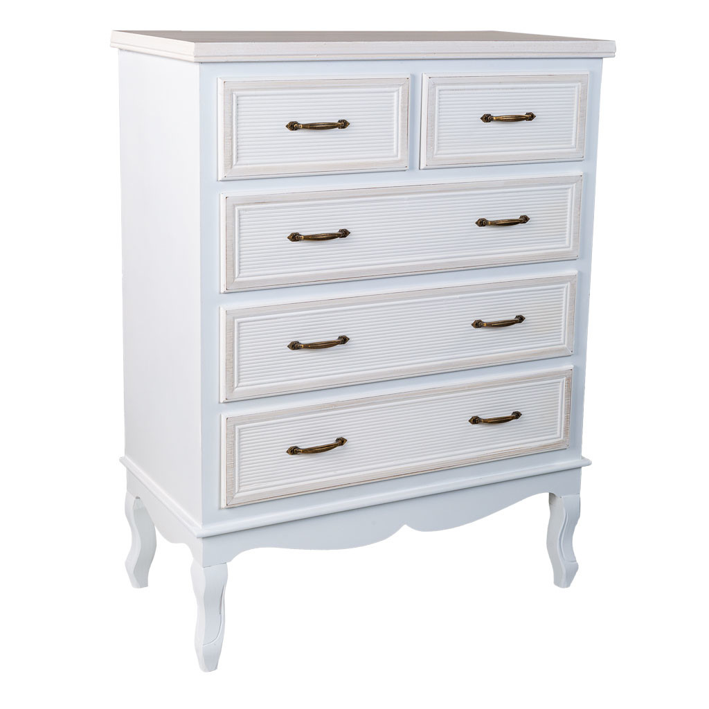 Cómoda de madera blanca 80x40x105