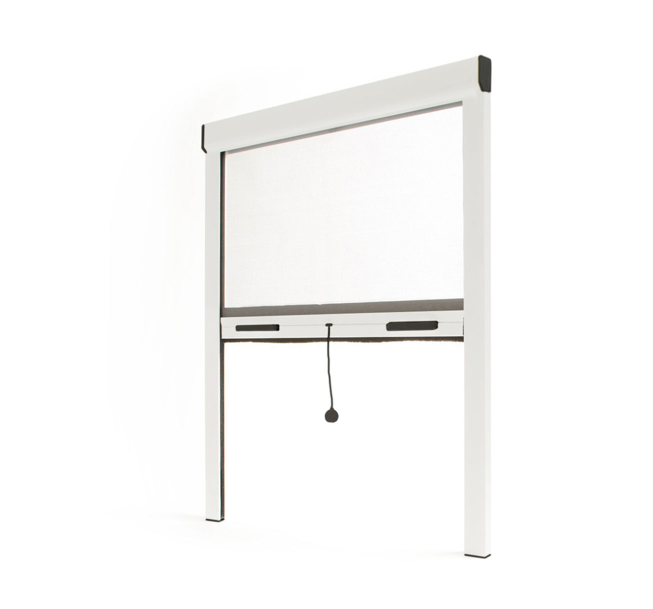 Mosquitera enrollable para ventana recortable 125x160 cm - blanco