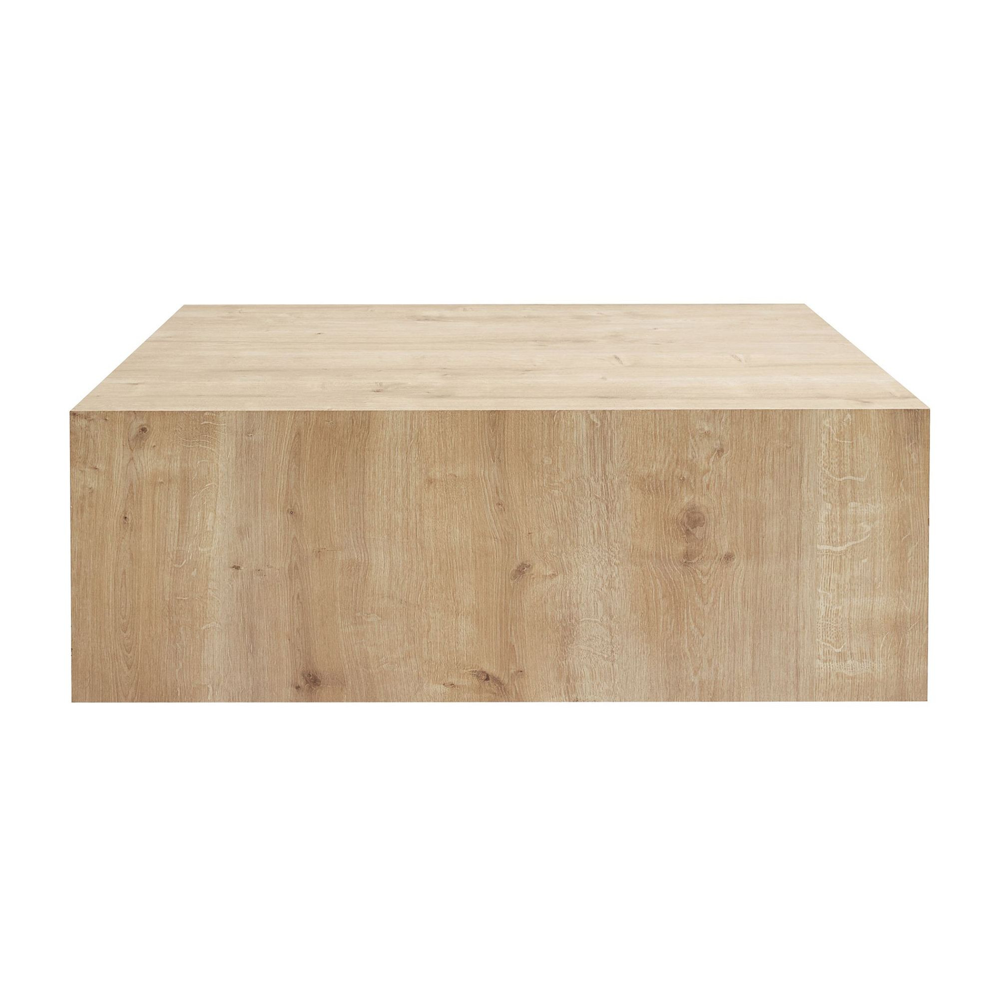 Mesa de centro de mdf <<prizma>> - 90 x 90 x 35 cm - roble saphir