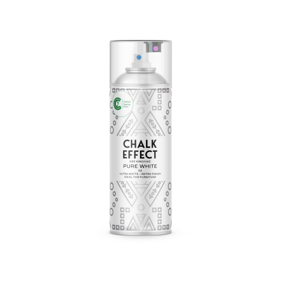 Spray pintura tiza chalk effect ultra mate 400 ml (pure white 02)