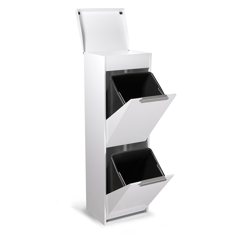 Arregui ecoclas plus cr221-e cubo de basura y reciclaje acero 2 x 17l (34l)