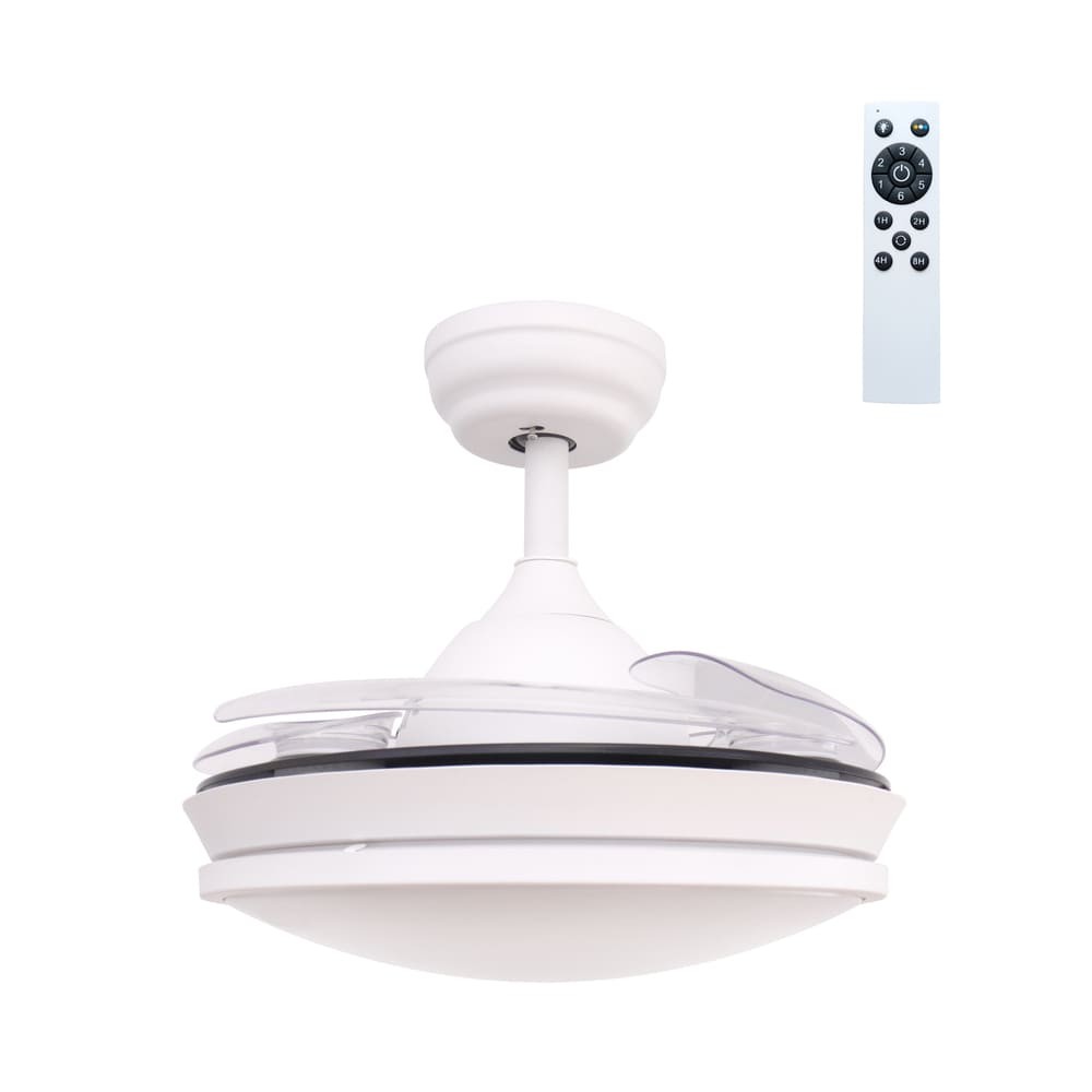 Ventilador de techo con luz LED drome con aspas retráctiles y 3 cct ø92