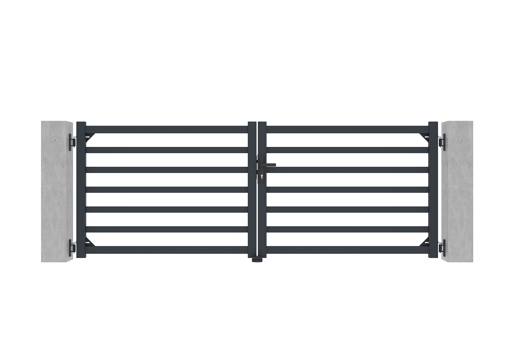 Pack puerta batiente antelao 3m h.110cm + puerta antelao 1m h.110cm gris