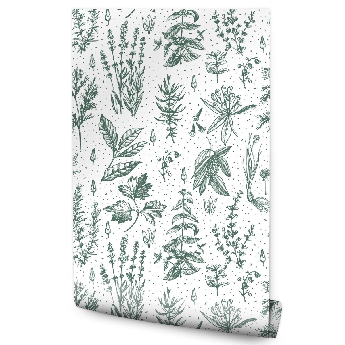 Papel Pintado No Tejido Con Flores De Prado Naturales Para Salón 53cm x 10m