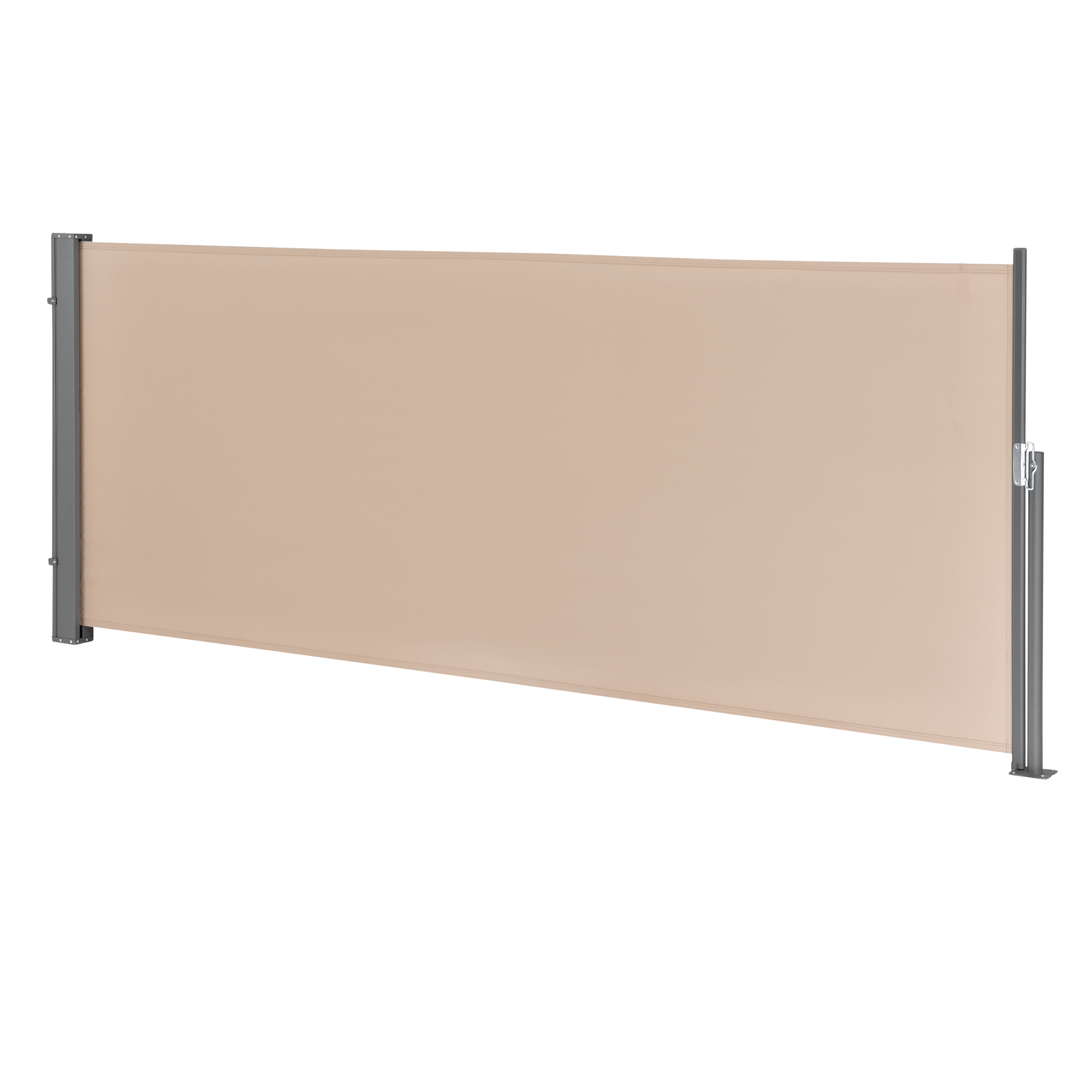 Toldo lateral contra viento sol y visión mulhacén color de arena 140x300cm