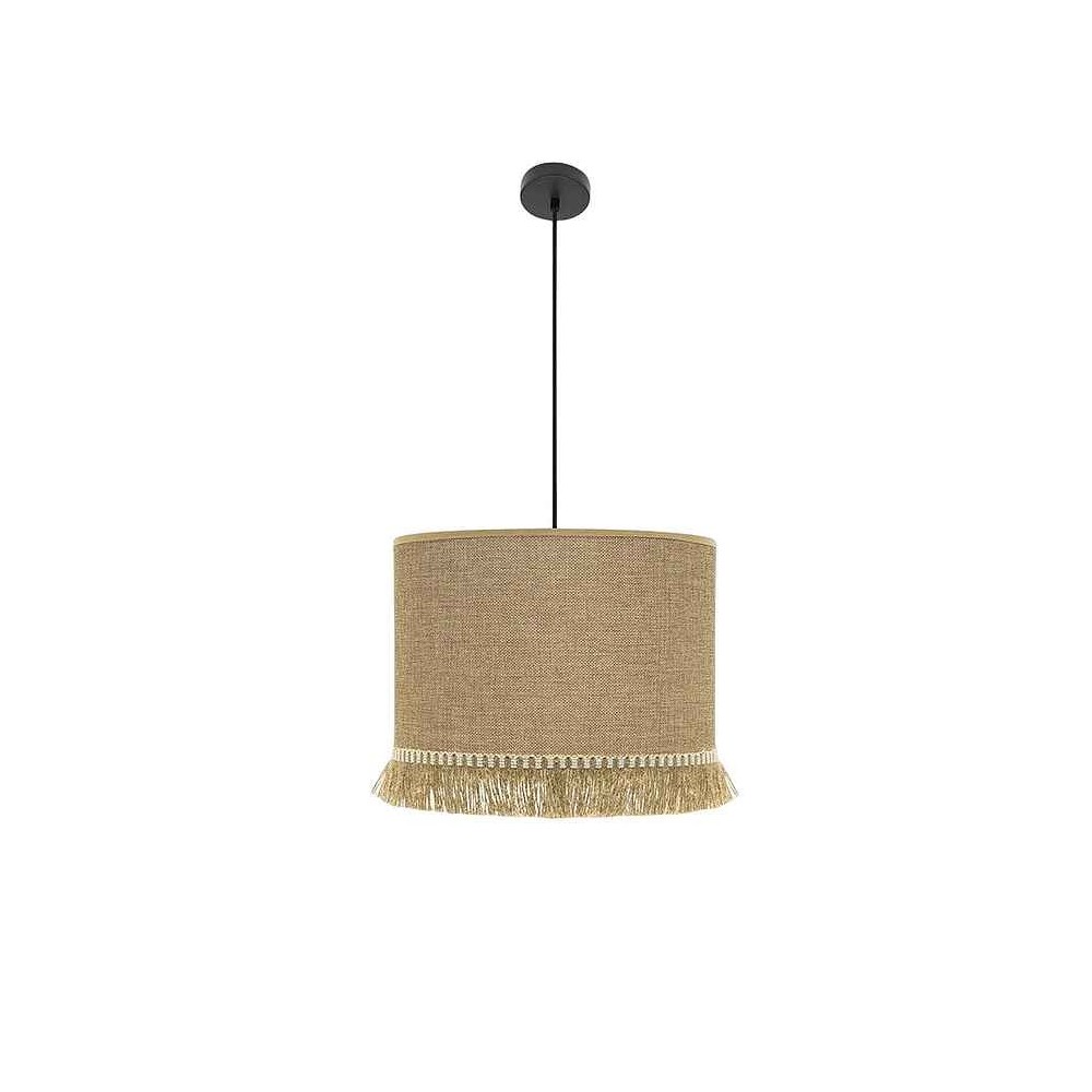 Colgante sibila 3xE27 negro/arena regx60x60 cm