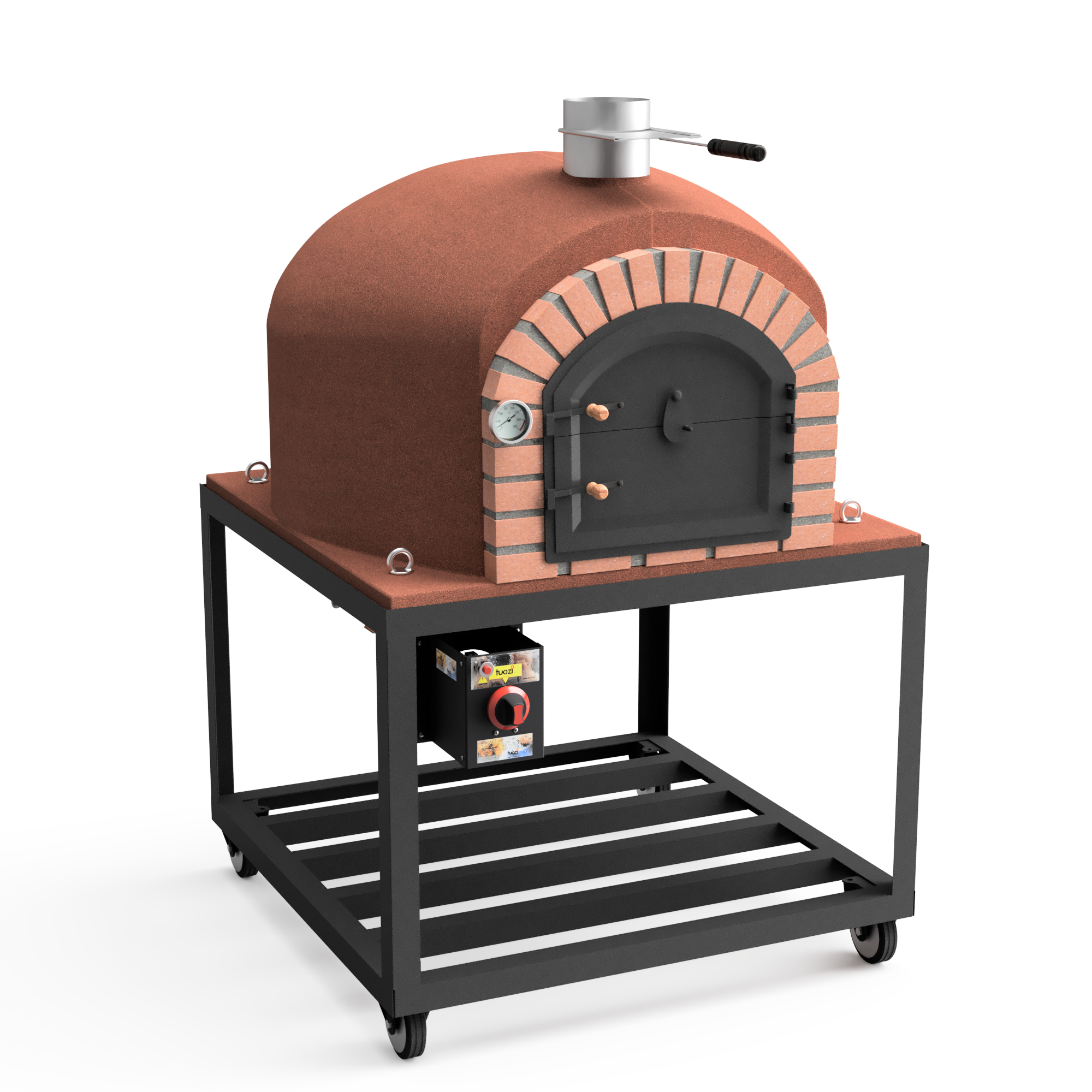 Horno de leña exterior de obra modelo gran canária burdeos - 120x120x170cm