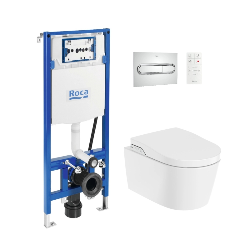 Roca duplo smart + pl1 cromo br + wc roca in-wash inspira
