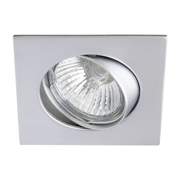Foco empotrable basculante basic cuadrado acero wonderlamp 1xgu10
