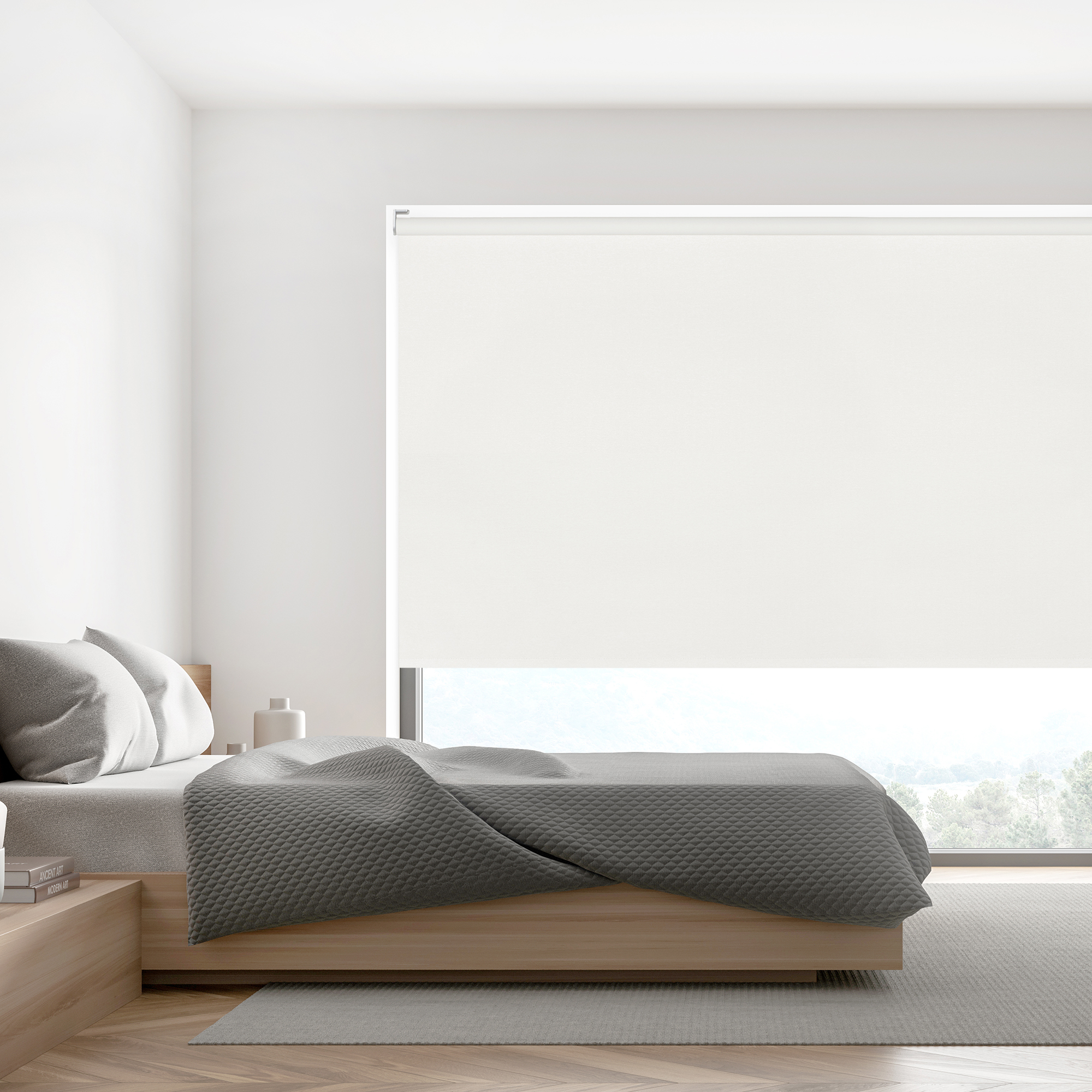 Estor enrollable opaco/oscurante/sundusk blanco 120 x 250cm