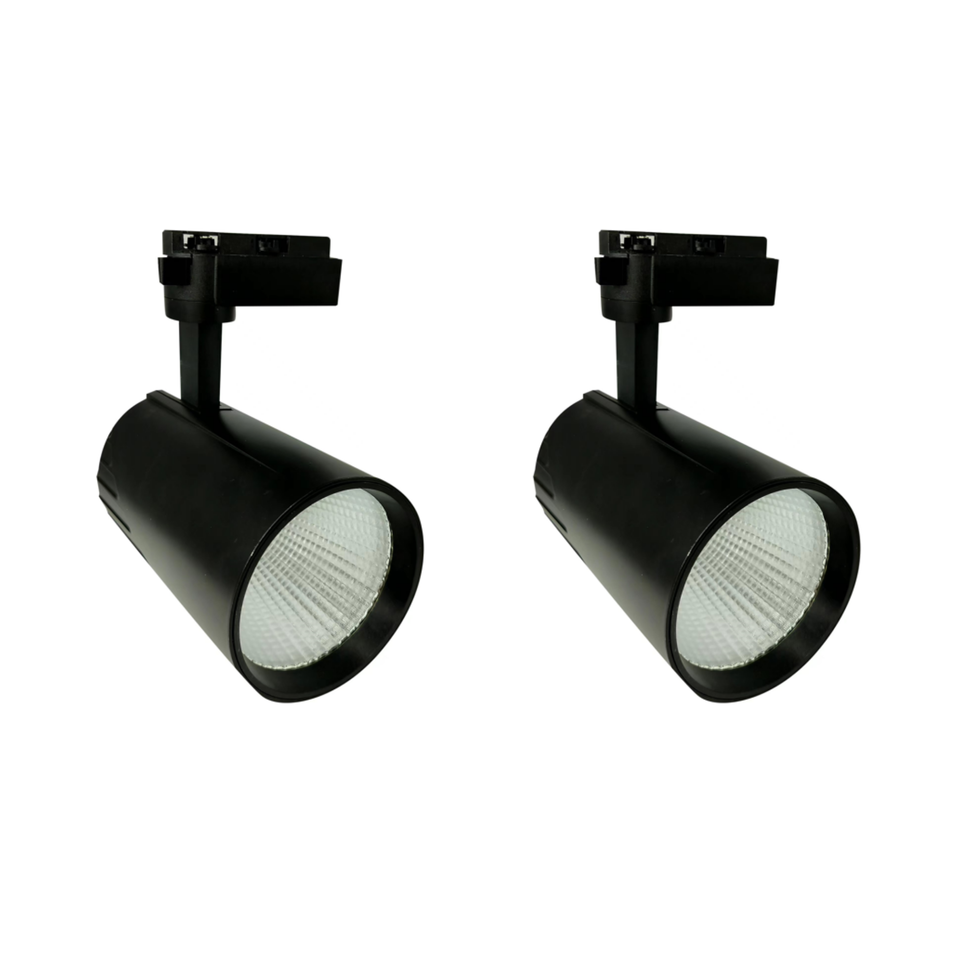2x foco techo LED carril 30w, blanco 3000k, 3000lm, monofásico, color negro