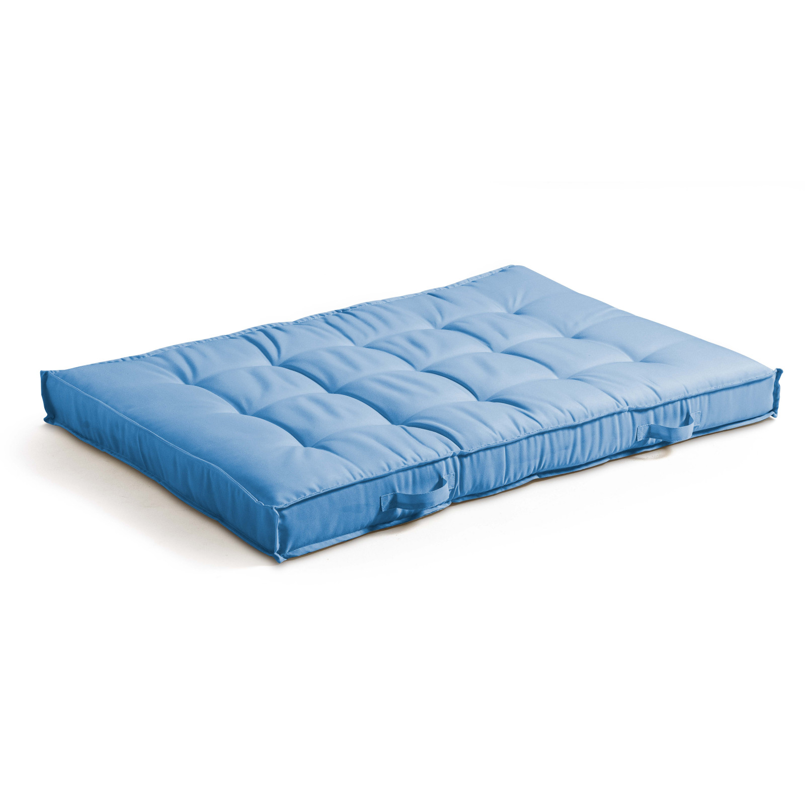 Oviala - cojín para paleta acolchado azul de 120 x 80 cm