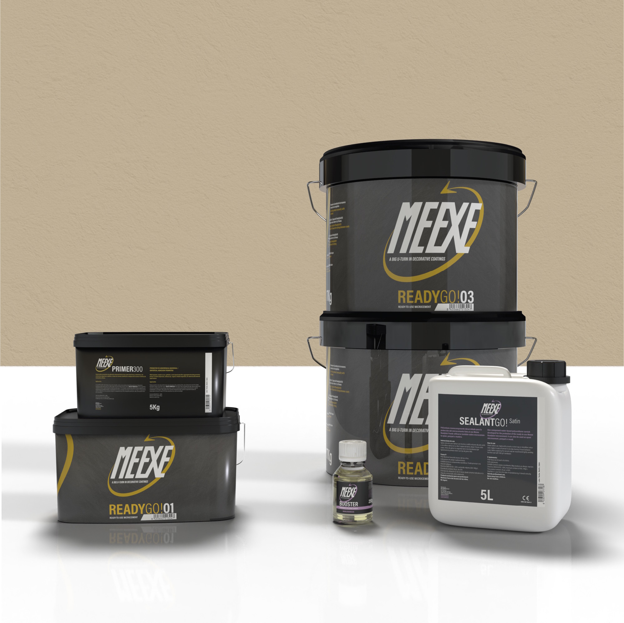 Kit microcemento 20m2 Meexe Ready Go! Mojave satinado