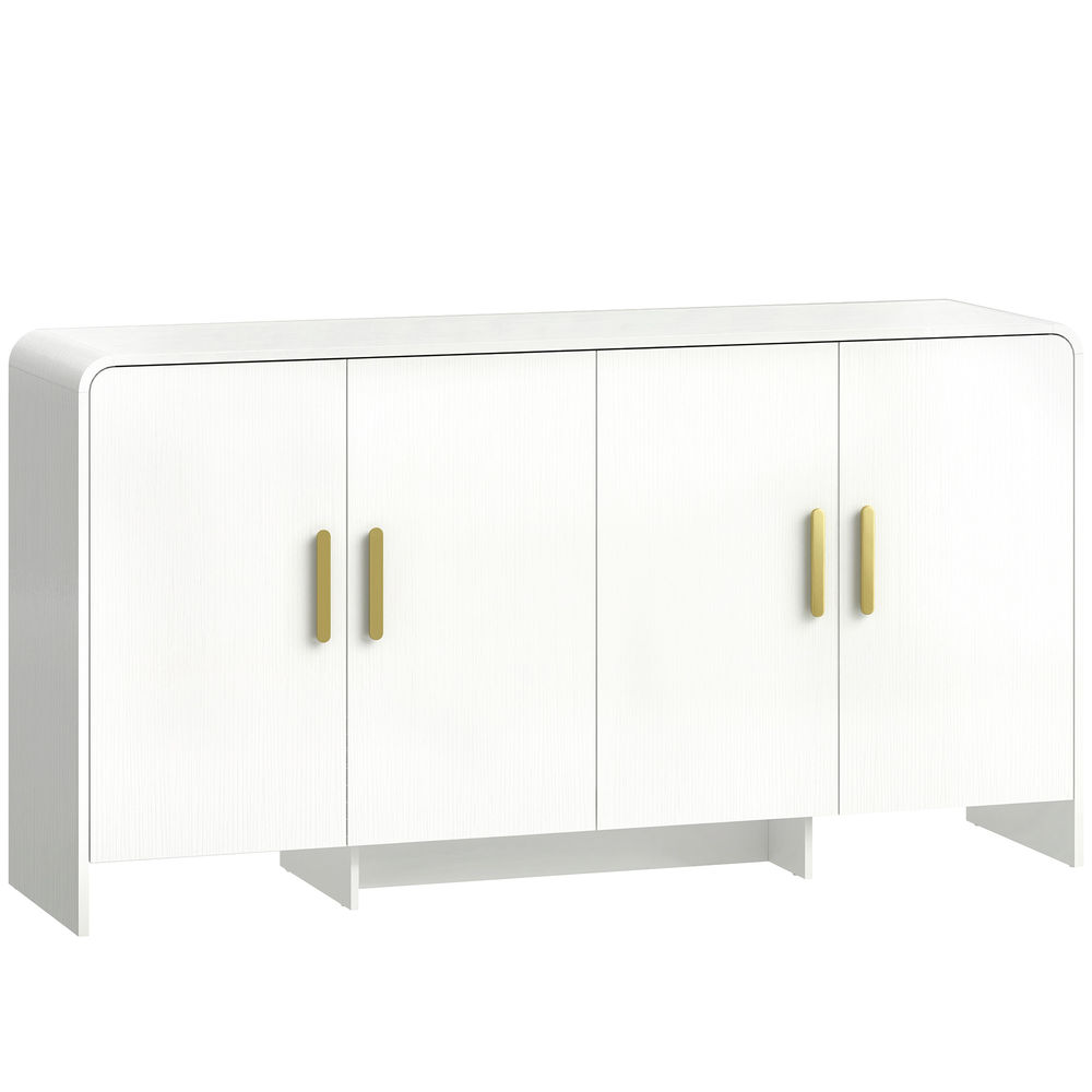 Aparador de cocina 152x40x80 cm mdf color blanco Homcom