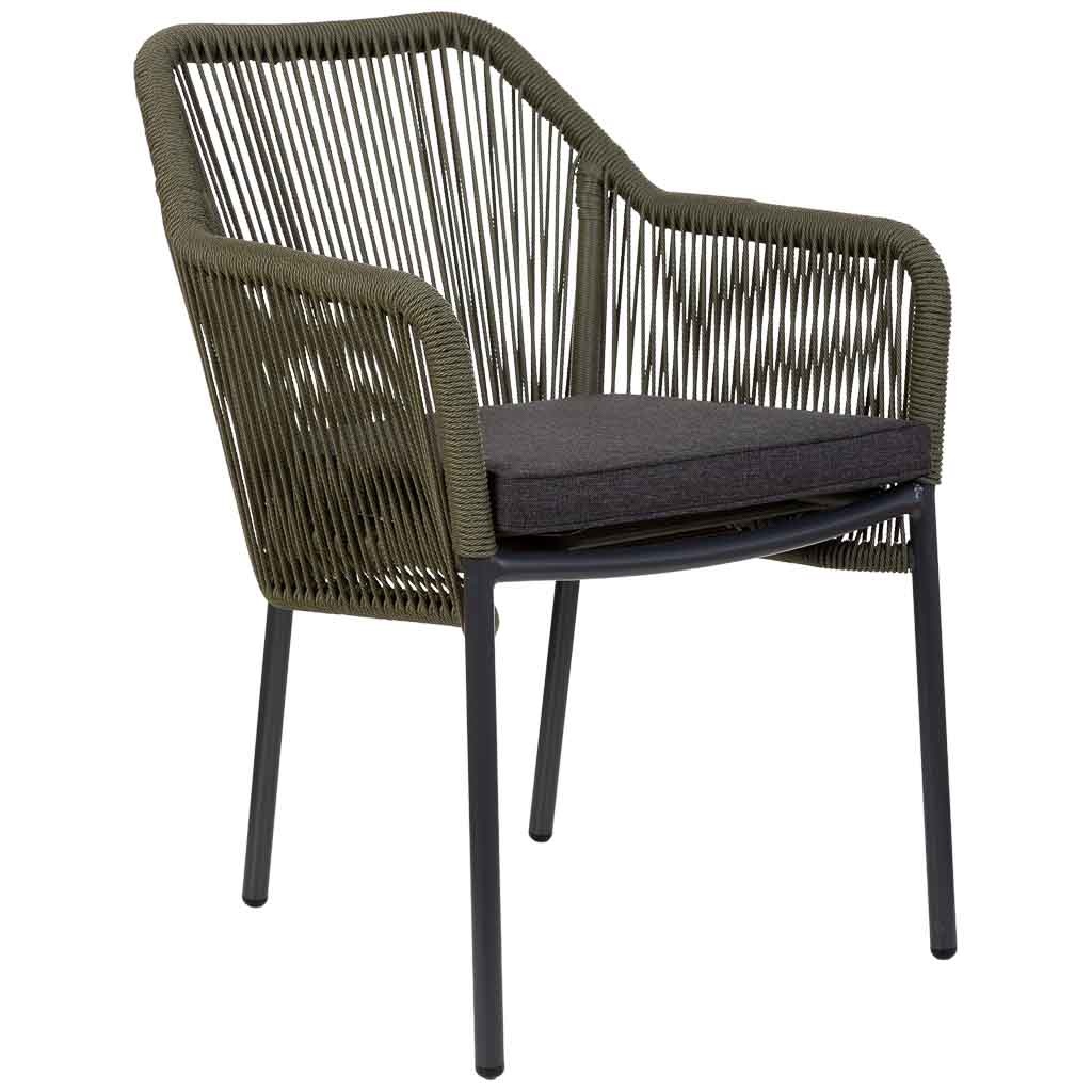 Silla de ratan sintético 56x66x80