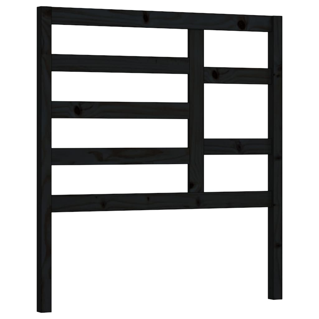 vidaXL cabecero de cama madera maciza de pino negro 81x4x104 cm