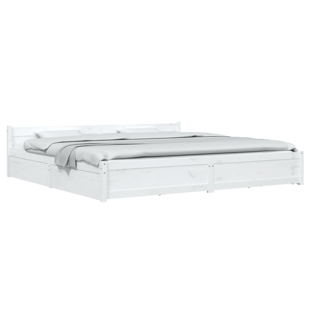 vidaXL estructura de cama con cajones blanco 180x200 cm