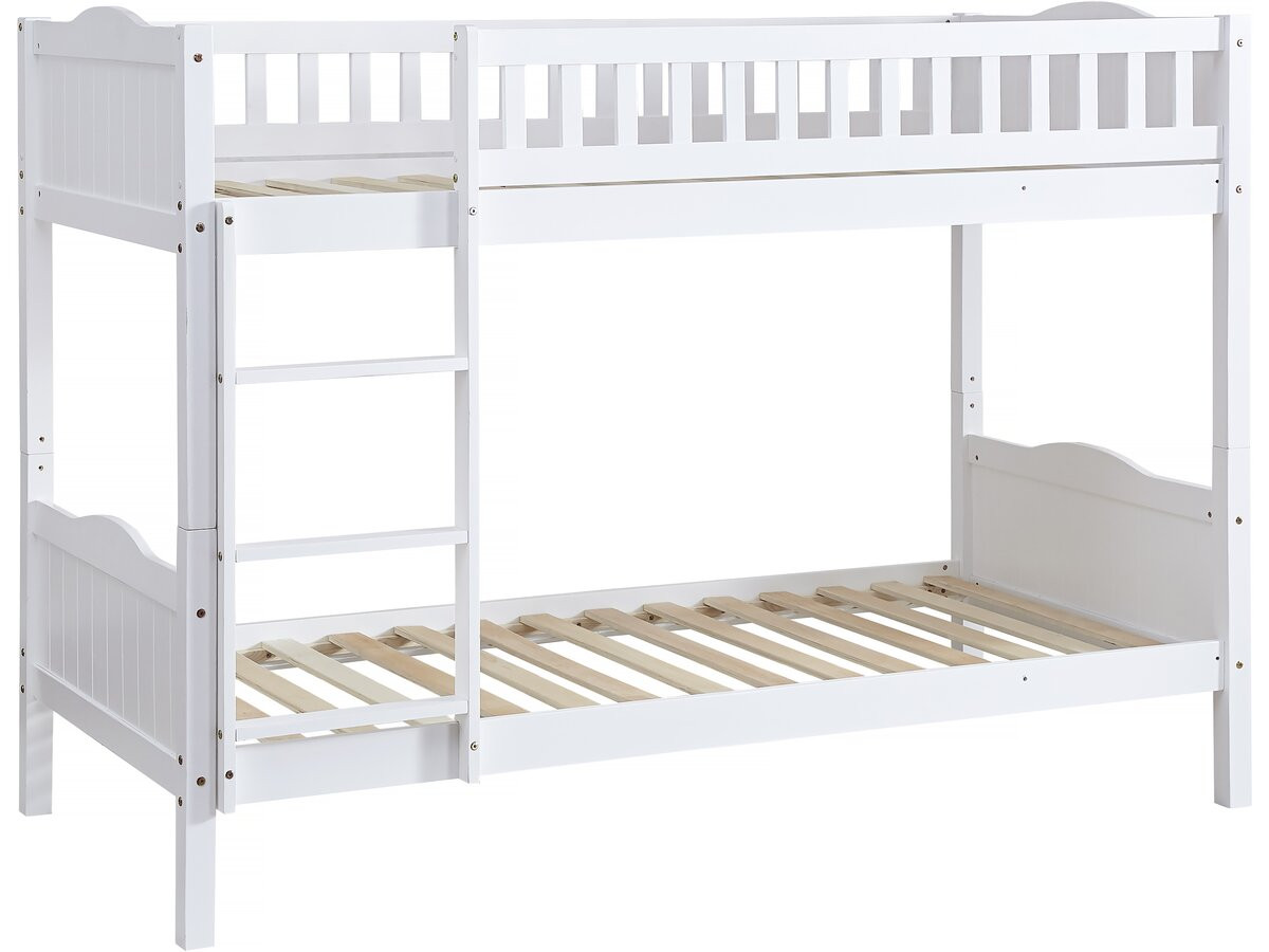 Litera infantil "gabriel" - madera - blanco - 90 x 190 cm