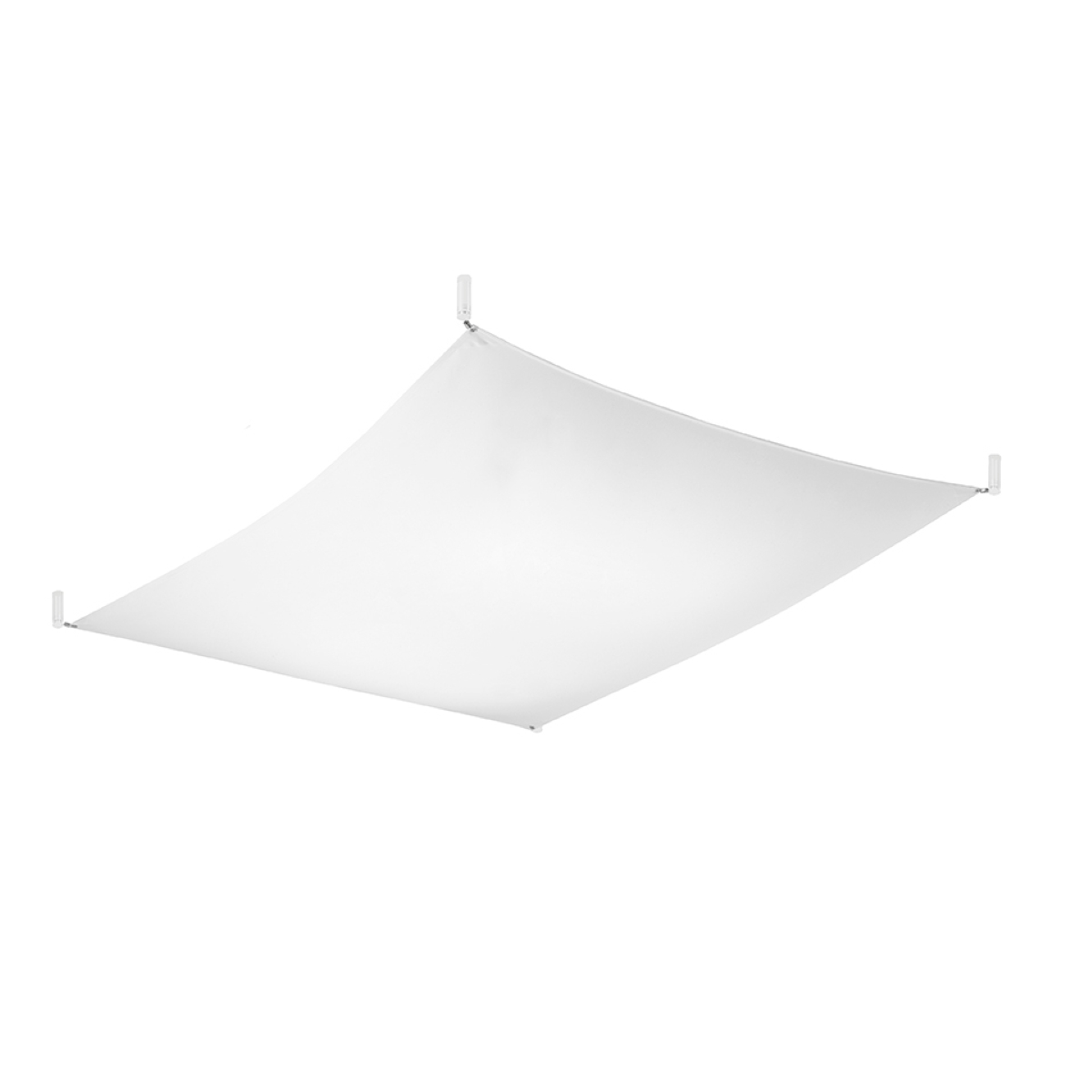 Lámpara de techo luna 6 blanco tela 130x15x105cm
