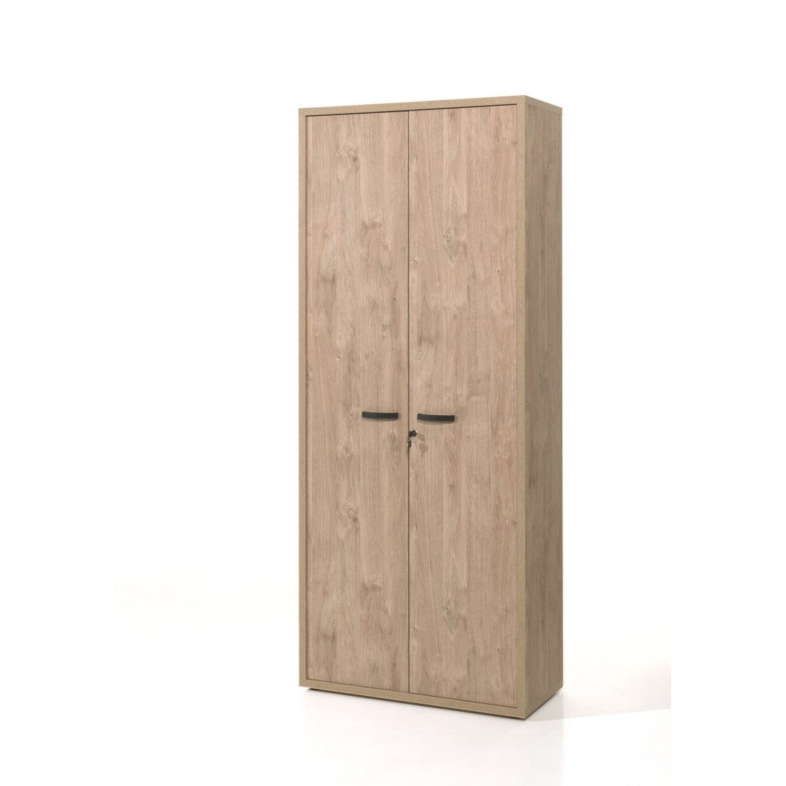 Armario de oficina depé – 2 puertas – roble dorado – l90 x h216 x p40 cm