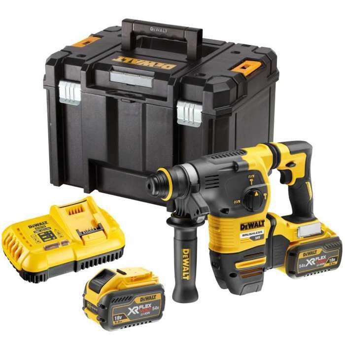Taladro percutor cincelador sds-plus - brushless - 18/54v - 2x9ah - 3,5j