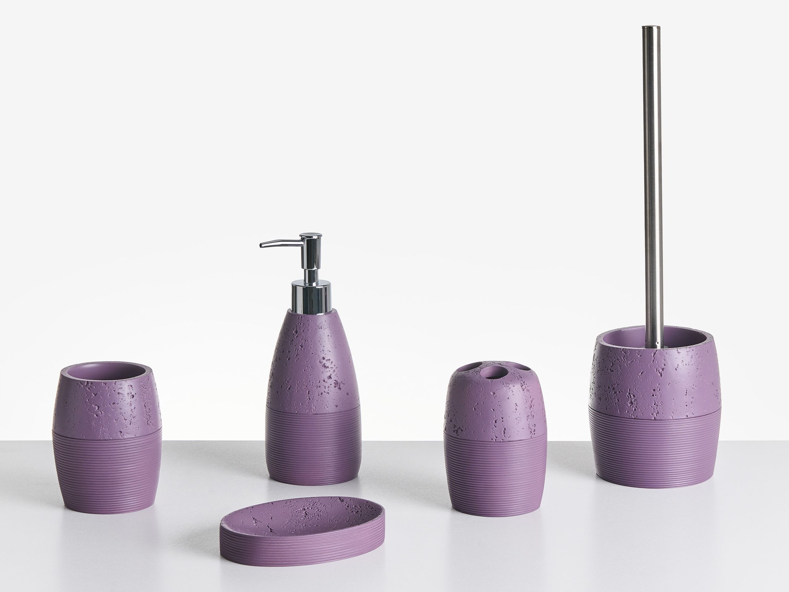 Conjunto de 5 accesorios de baño yarapa púrpura