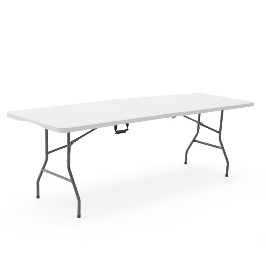 Mesa plegable y portátil Gardiun new koln 240x74x74 cm de resina en color b