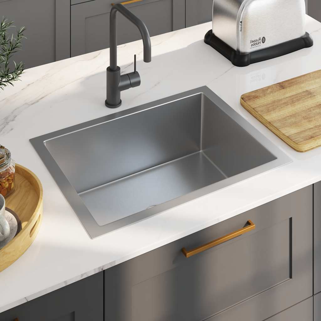Fregadero de cocina hecho a mano acero inoxidable 652827