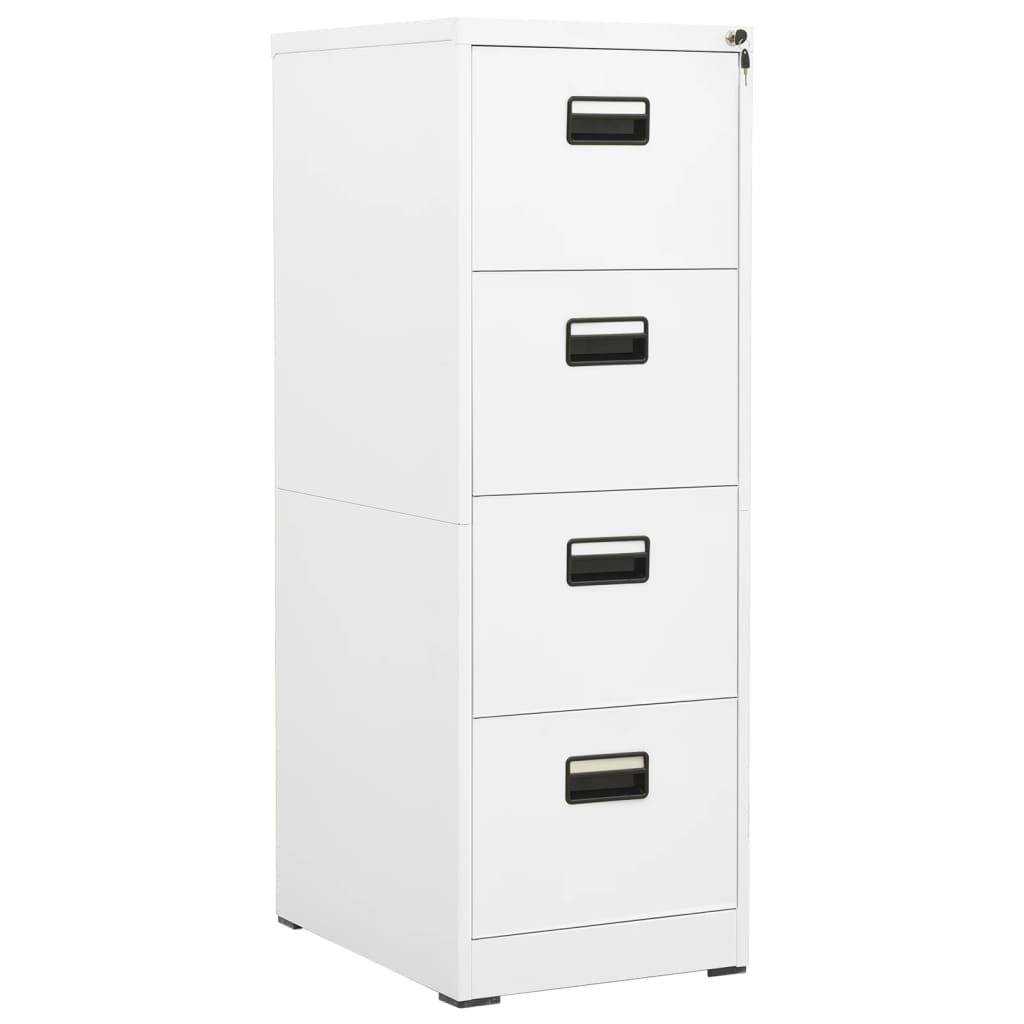 vidaXL armario archivador de acero blanco 46x62x133 cm
