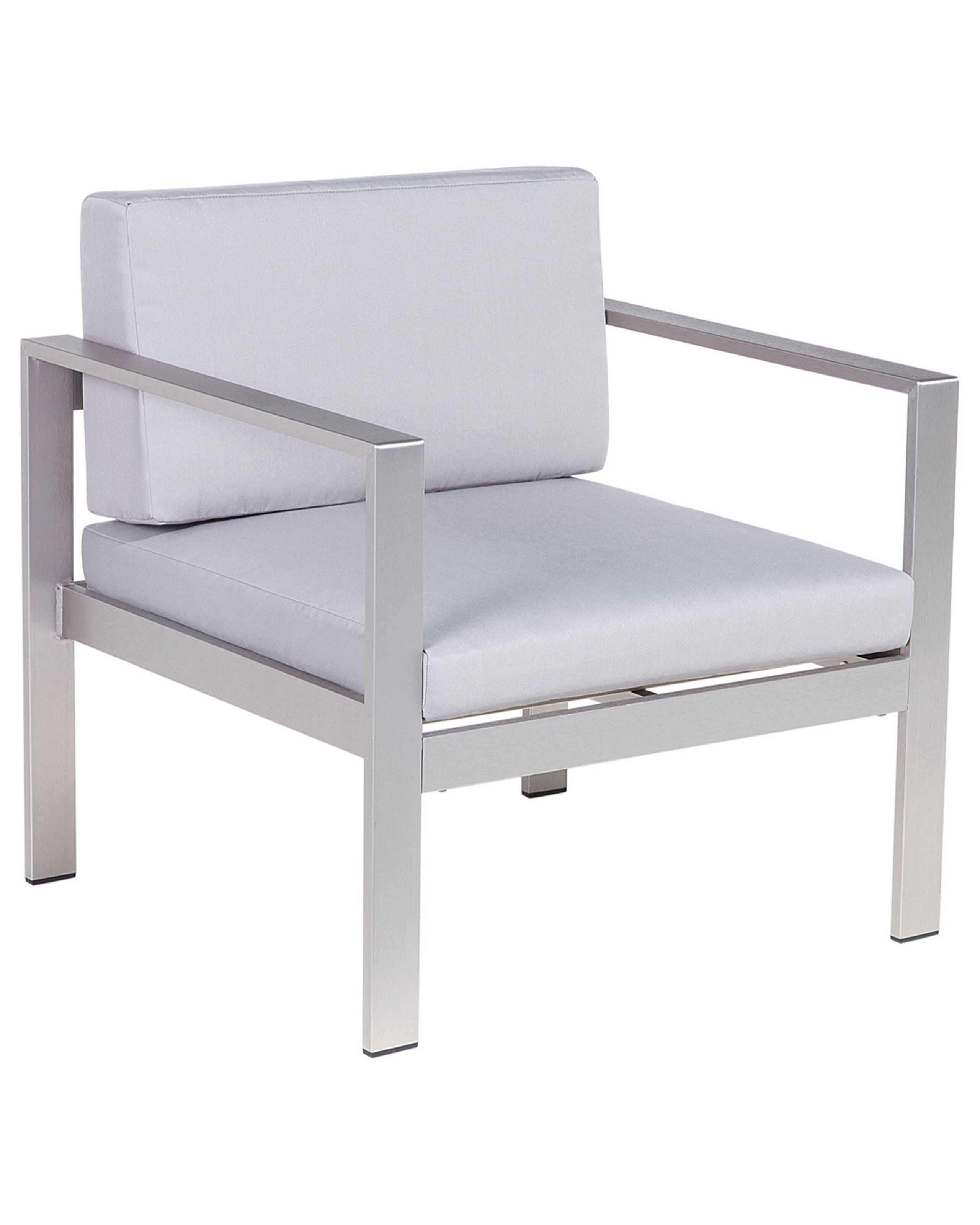 Sillón de jardín salerno metal gris claro
