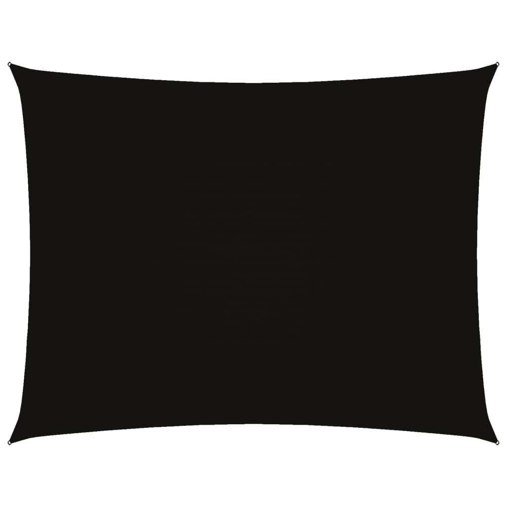 Toldo de vela rectangular tela oxford negro 3x4,5 m