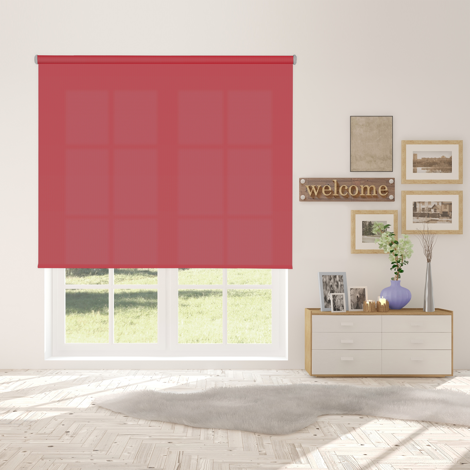 Estor enrollable traslúcido l2000 granate 150 x 250cm