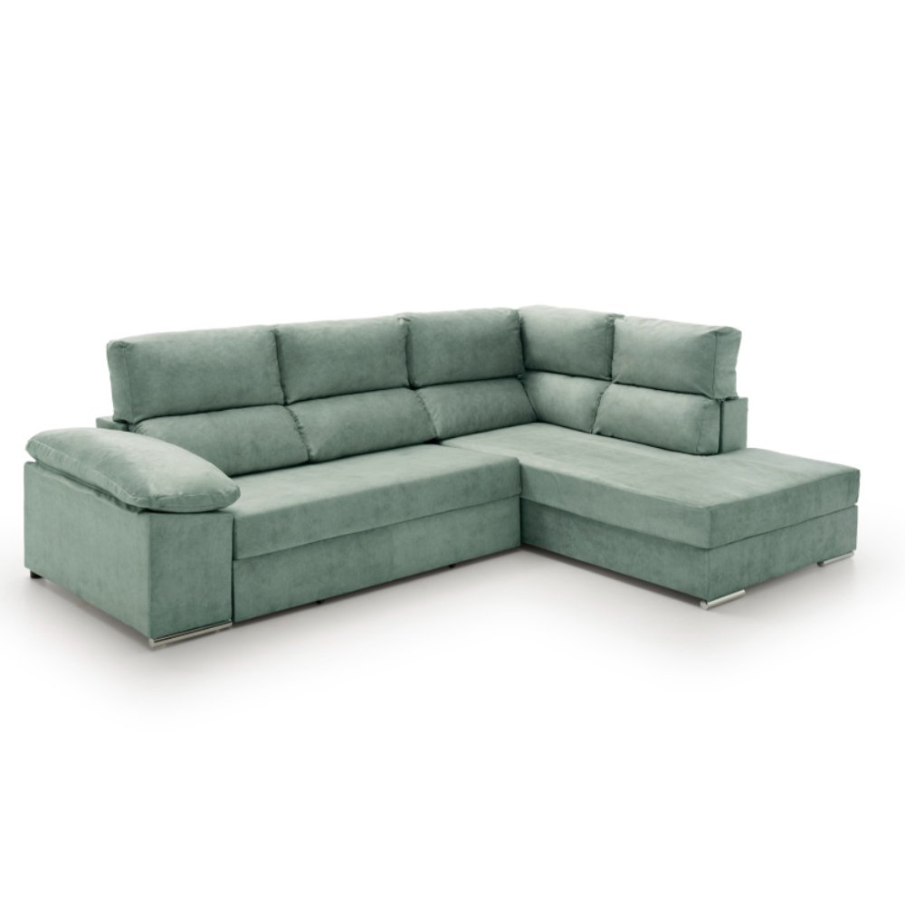 Sofa cama chaise longue fiorella agua marina derecha