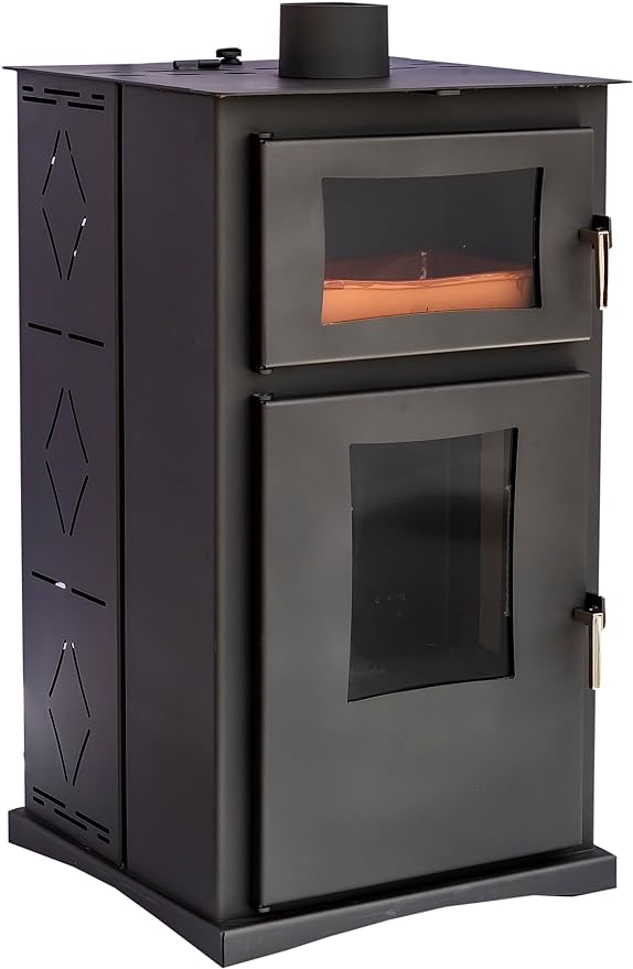 Joima - estufa de pellet con horno modelo vitta nature 8 kw