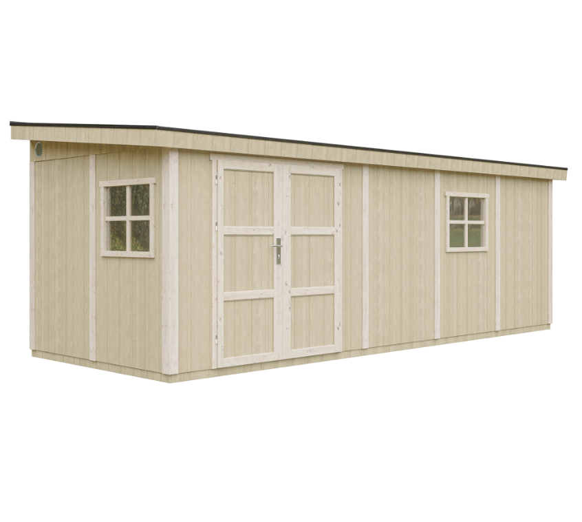 Caseta de jardín Timbela m941, 14,30 m², premium, 231×248×648 cm
