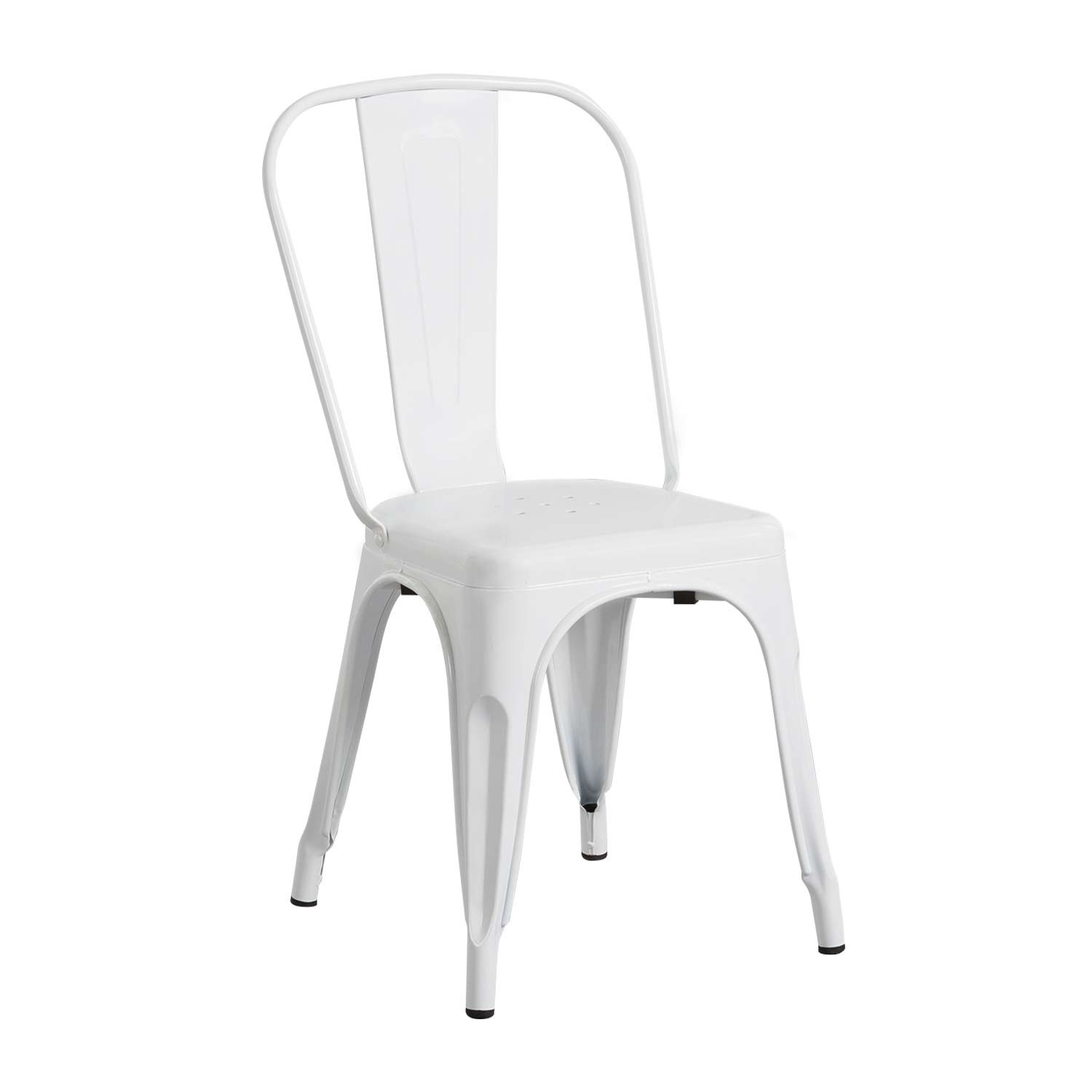 Silla industrial strong 45x54x85cm blanco Thinia Home